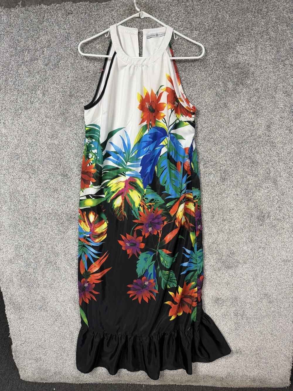 Maxi Sundress M Tropical Resort Island Vacation Coastal Cruise Hawaiian Beach